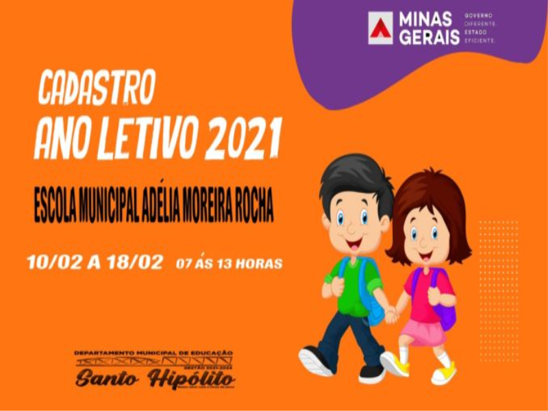 Cadastramento Escolar 2021: garanta a vaga do seu filho na Educação Infantil da Rede Pública Municipal! De 10/02 a 18/02.