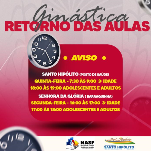 Ginástica - Retorno das Aulas