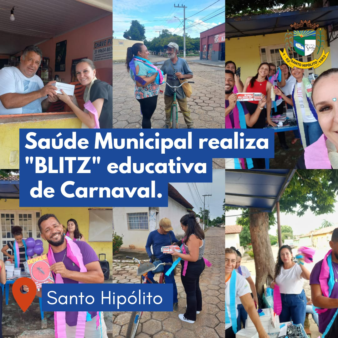 Saúde Municipal realiza "BLITZ" educativa de Carnaval