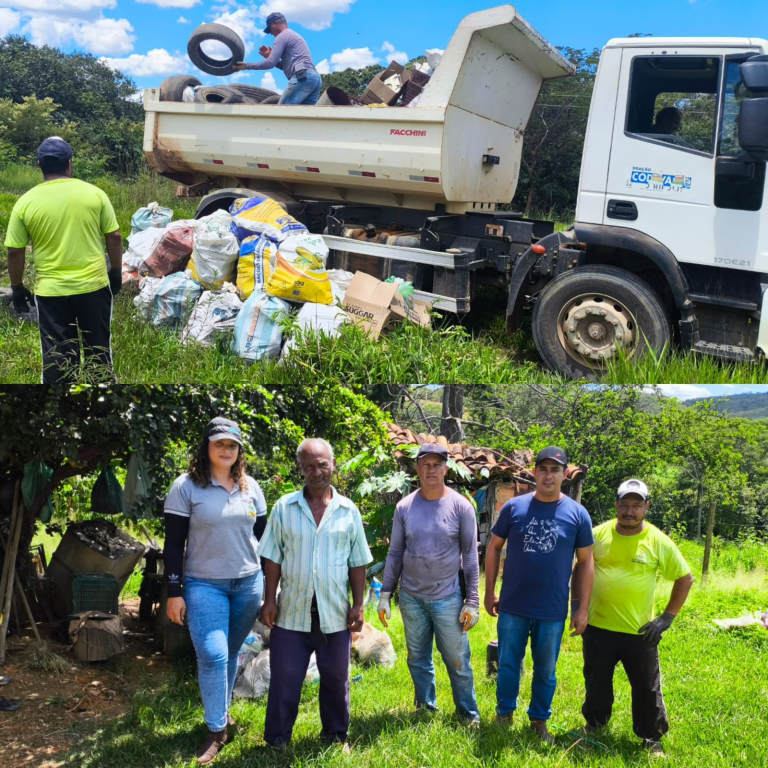 Prefeitura de Santo Hipólito, realiza coleta de resíduos sólidos no distrito de Valo Fundo